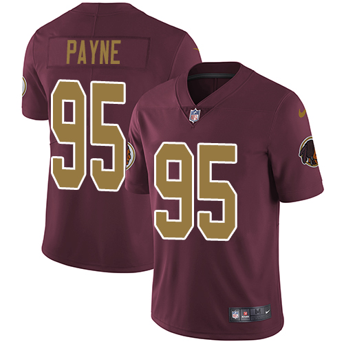 Nike Redskins #95 Da'Ron Payne Burgundy Red Alternate Men's Stitched NFL Vapor Untouchable Limited Jersey - Click Image to Close
